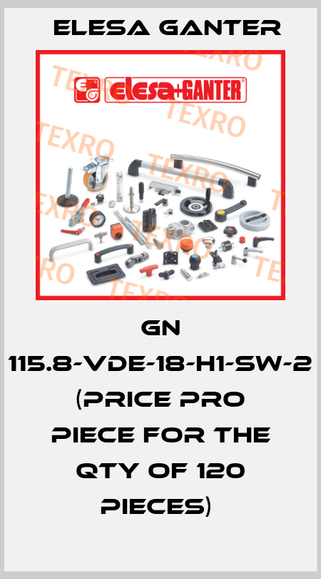 GN 115.8-VDE-18-H1-SW-2 (price pro piece for the qty of 120 pieces)  Elesa Ganter