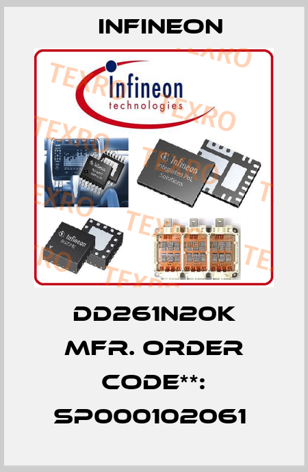 DD261N20K Mfr. Order Code**: SP000102061  Infineon