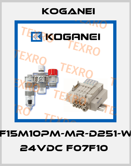 F15M10PM-MR-D251-W 24VDC F07F10  Koganei
