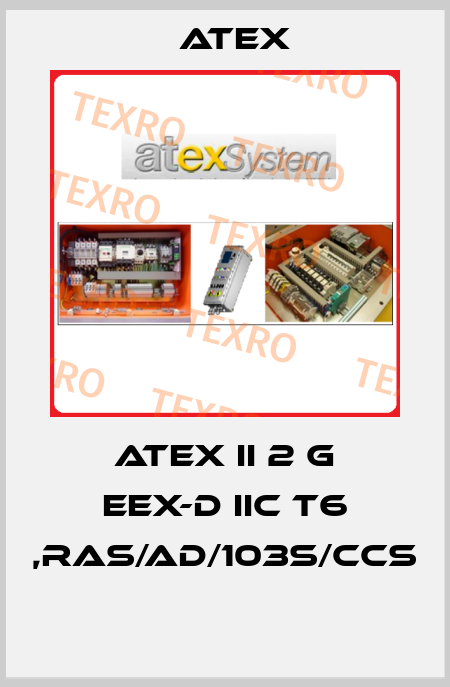ATEX II 2 G EEX-D IIC T6 ,RAS/AD/103S/CCS  Atex
