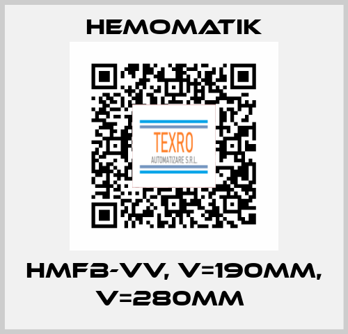 HMFB-VV, V=190mm, V=280mm  Hemomatik