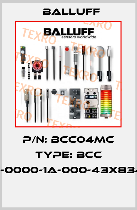 P/N: BCC04MC Type: BCC M478-0000-1A-000-43X834-000  Balluff