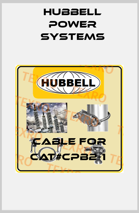 CABLE FOR CAT#CPB2-1  Hubbell Power Systems
