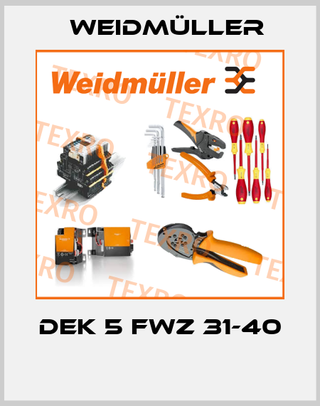 DEK 5 FWZ 31-40  Weidmüller