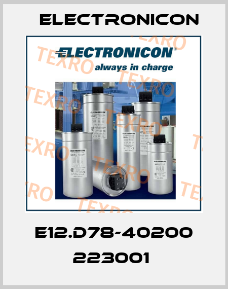 E12.D78-40200 223001  Electronicon