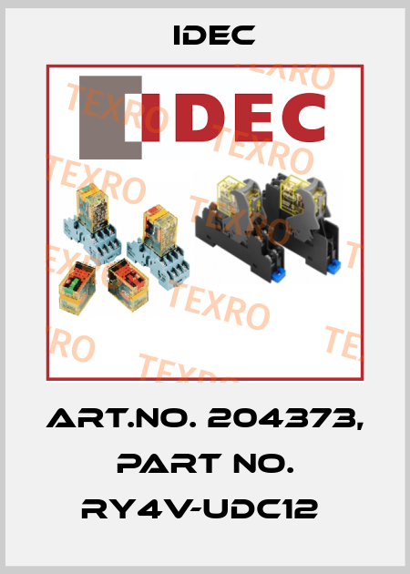 Art.No. 204373, Part No. RY4V-UDC12  Idec