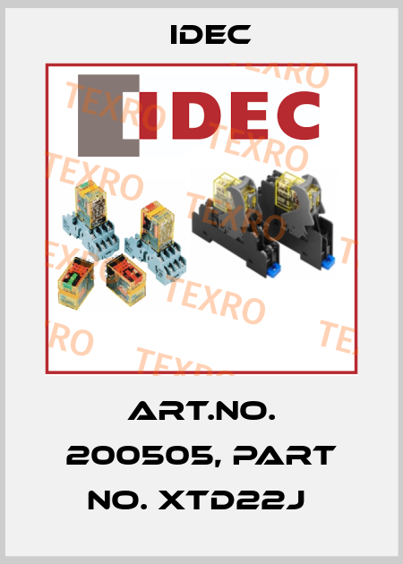 Art.No. 200505, Part No. XTD22J  Idec
