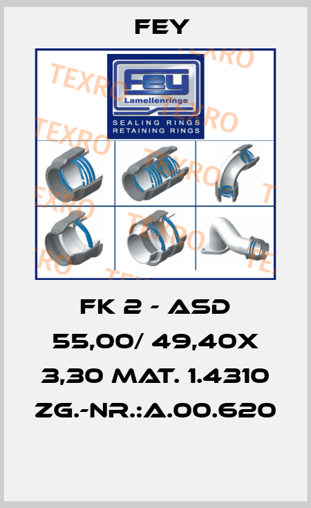 FK 2 - ASD 55,00/ 49,40x 3,30 Mat. 1.4310 Zg.-Nr.:A.00.620  Fey