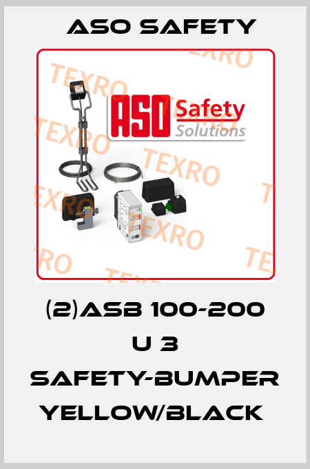(2)ASB 100-200 U 3 SAFETY-BUMPER YELLOW/BLACK  ASO SAFETY