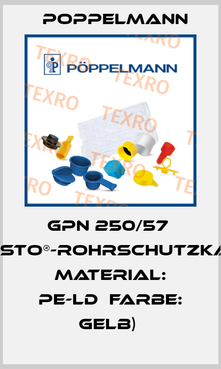 GPN 250/57  (KAPSTO®-Rohrschutzkappe  Material: PE-LD  Farbe: gelb)  Poppelmann
