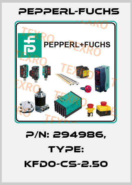 p/n: 294986, Type: KFD0-CS-2.50 Pepperl-Fuchs