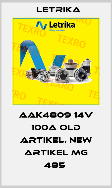 AAK4809 14V 100A old Artikel, new artikel MG 485  Letrika