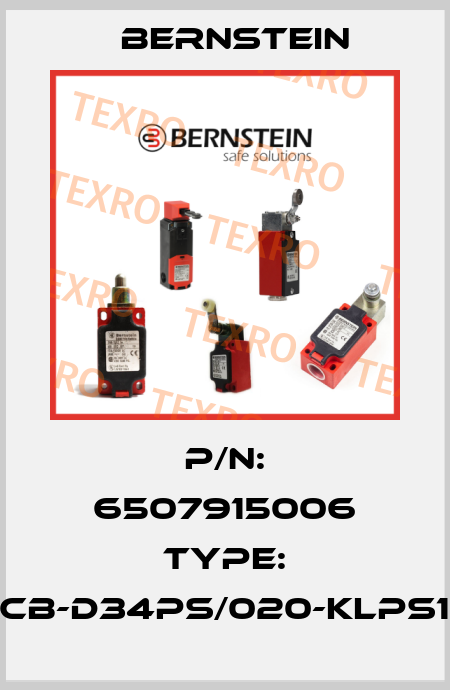 P/N: 6507915006 Type: KCB-D34PS/020-KLPS12 Bernstein