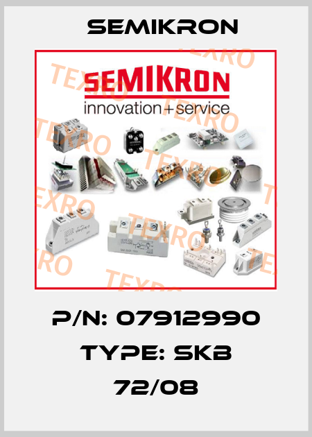 P/N: 07912990 Type: SKB 72/08 Semikron
