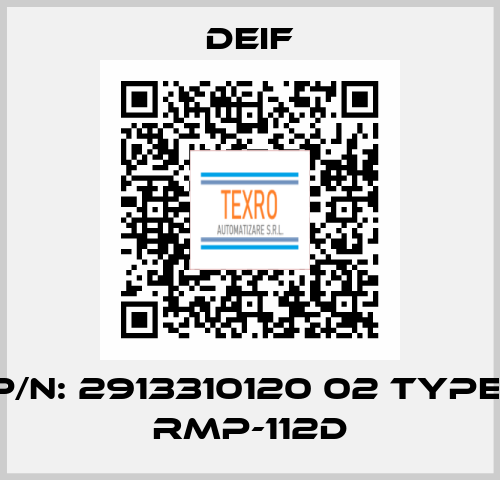 P/N: 2913310120 02 Type: RMP-112D Deif
