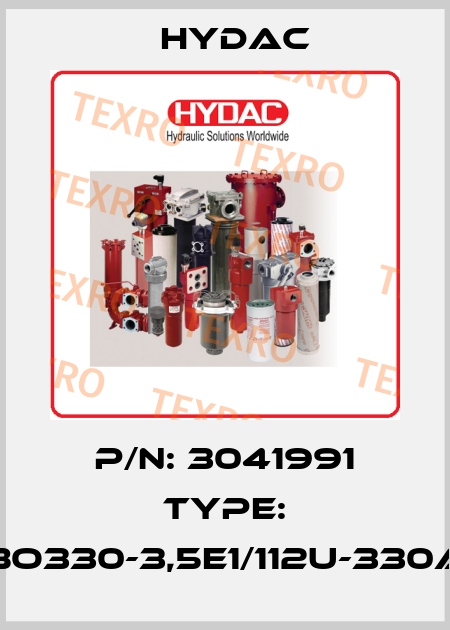 P/N: 3041991 Type: SBO330-3,5E1/112U-330AB Hydac