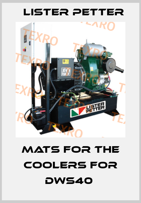 MATS FOR THE COOLERS FOR DWS40  Lister Petter