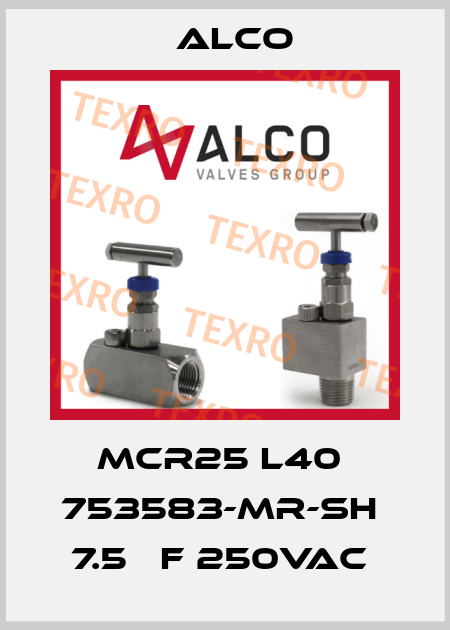 MCR25 L40  753583-MR-SH  7.5 µF 250VAC  Alco