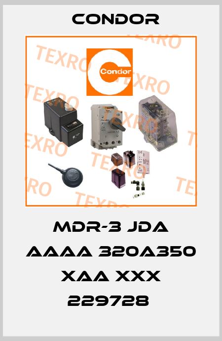 MDR-3 JDA AAAA 320A350 XAA XXX 229728  Condor