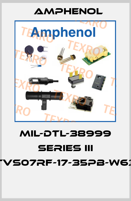 MIL-DTL-38999 SERIES III TVS07RF-17-35PB-W63  Amphenol