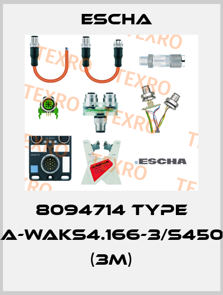 8094714 Type RA-WAKS4.166-3/S4500 (3m) Escha