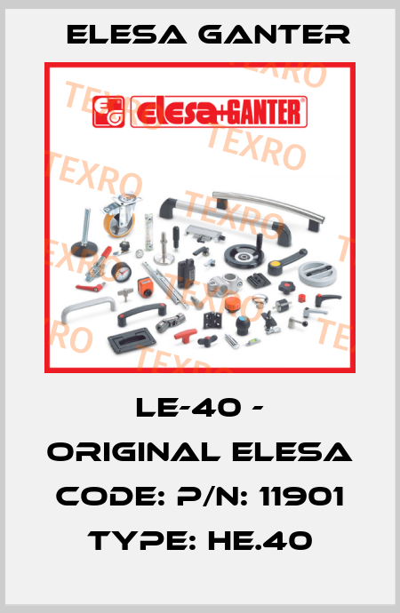 LE-40 - original Elesa code: P/N: 11901 Type: HE.40 Elesa Ganter