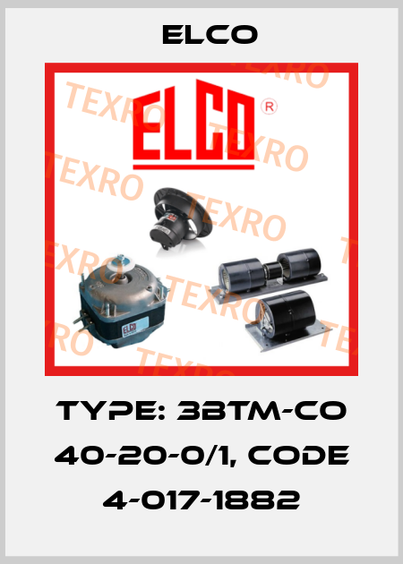 Type: 3BTM-CO 40-20-0/1, Code 4-017-1882 Elco