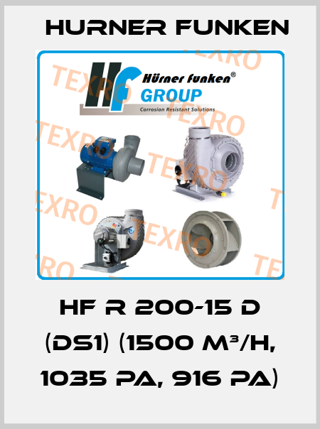 HF R 200-15 D (DS1) (1500 m³/h, 1035 Pa, 916 Pa) Hurner Funken