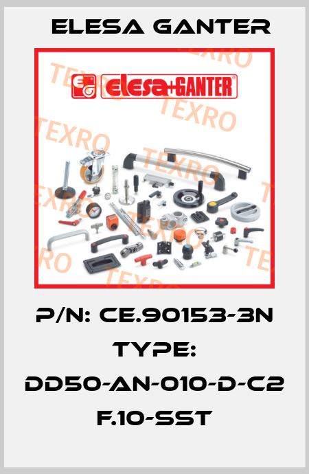 P/N: CE.90153-3N Type: DD50-AN-010-D-C2 F.10-SST Elesa Ganter