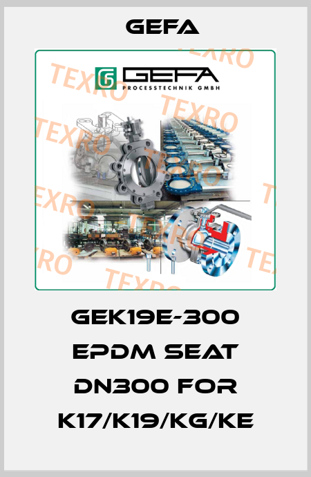 GEK19E-300 EPDM Seat DN300 for K17/K19/KG/KE Gefa