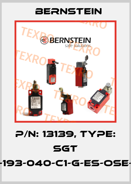 P/N: 13139, Type: SGT 15-193-040-C1-G-ES-OSE-15 Bernstein