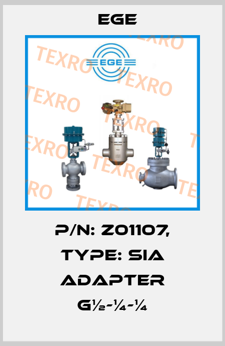 p/n: Z01107, Type: SIA Adapter G½-¼-¼ Ege