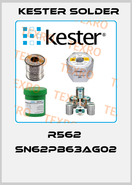 R562  SN62PB63AG02  Kester Solder