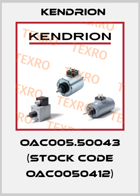 OAC005.50043 (stock code OAC0050412) Kendrion