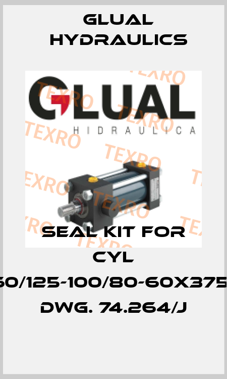 SEAL KIT FOR CYL 160/125-100/80-60X3759 DWG. 74.264/J Glual Hydraulics
