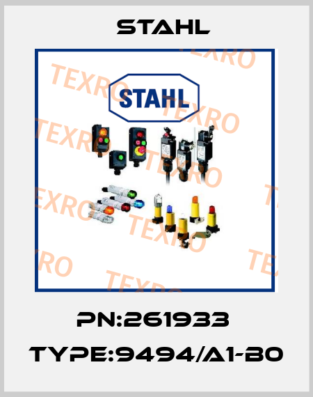 PN:261933  Type:9494/A1-B0 Stahl