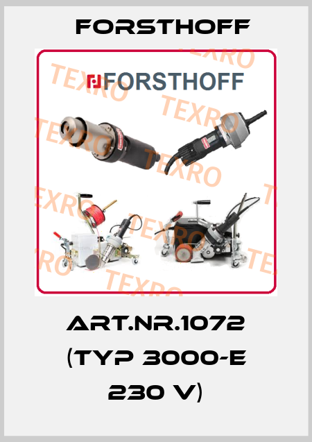 Art.Nr.1072 (Typ 3000-E 230 V) Forsthoff