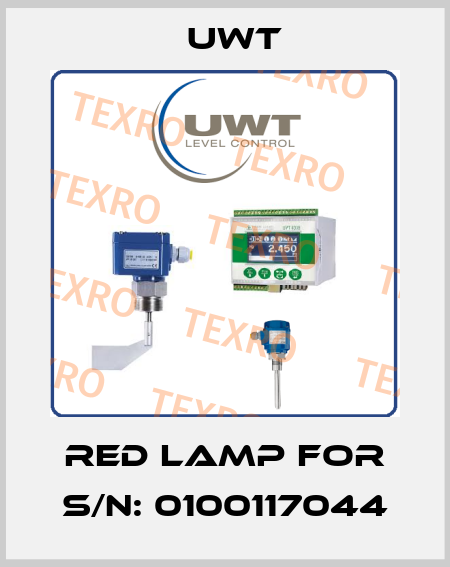 red lamp for S/N: 0100117044 Uwt