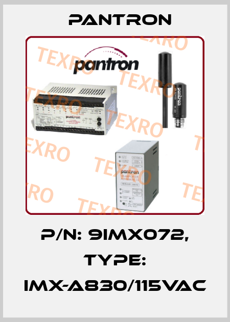 p/n: 9IMX072, Type: IMX-A830/115VAC Pantron