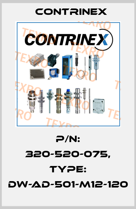 p/n: 320-520-075, Type: DW-AD-501-M12-120 Contrinex