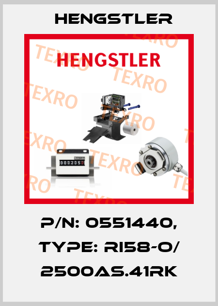 p/n: 0551440, Type: RI58-O/ 2500AS.41RK Hengstler