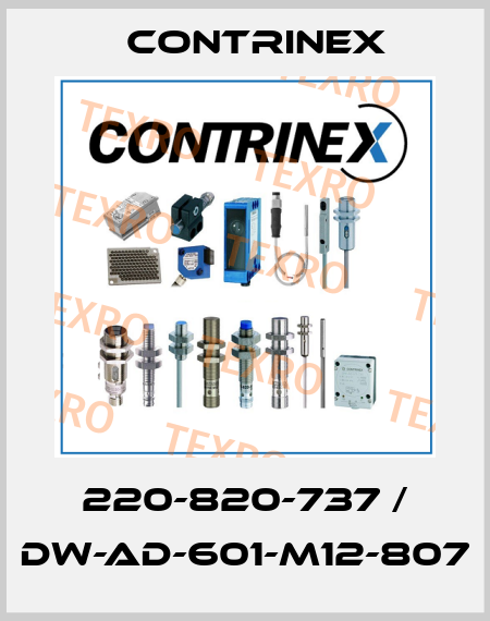 220-820-737 / DW-AD-601-M12-807 Contrinex