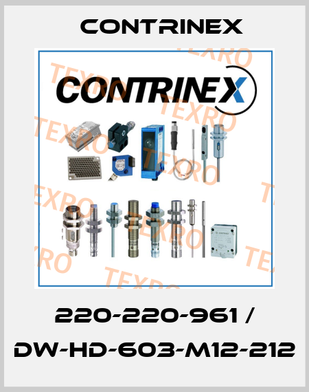 220-220-961 / DW-HD-603-M12-212 Contrinex