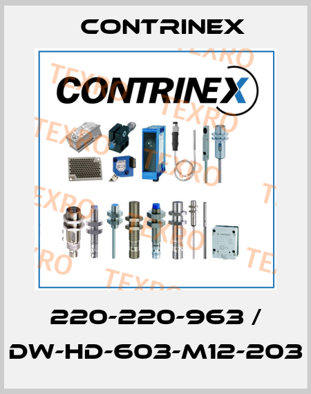 220-220-963 / DW-HD-603-M12-203 Contrinex