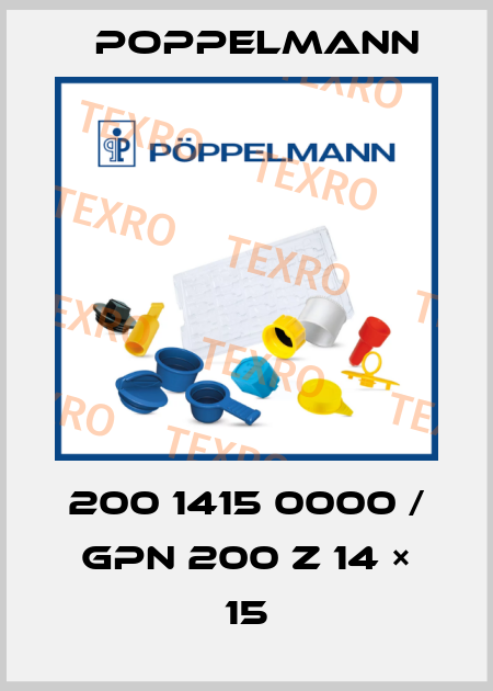 200 1415 0000 / GPN 200 Z 14 × 15 Poppelmann