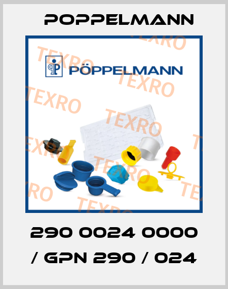 290 0024 0000 / GPN 290 / 024 Poppelmann