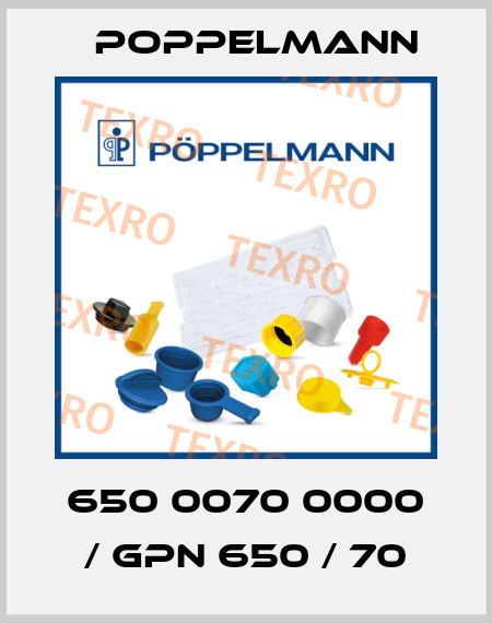 650 0070 0000 / GPN 650 / 70 Poppelmann