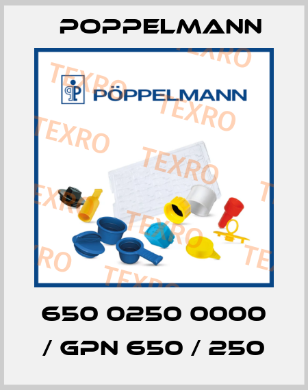 650 0250 0000 / GPN 650 / 250 Poppelmann