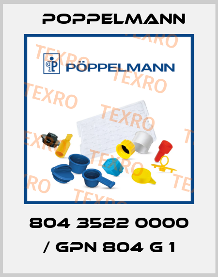 804 3522 0000 / GPN 804 G 1 Poppelmann