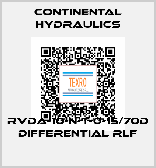 RVDA-10-N-T-0-15/70D DIFFERENTIAL RLF Continental Hydraulics